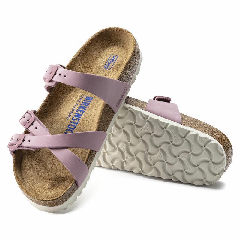 Birkenstock Soft Footbed Nubuck Læder Franca Dame Lilla | DK 451RVD